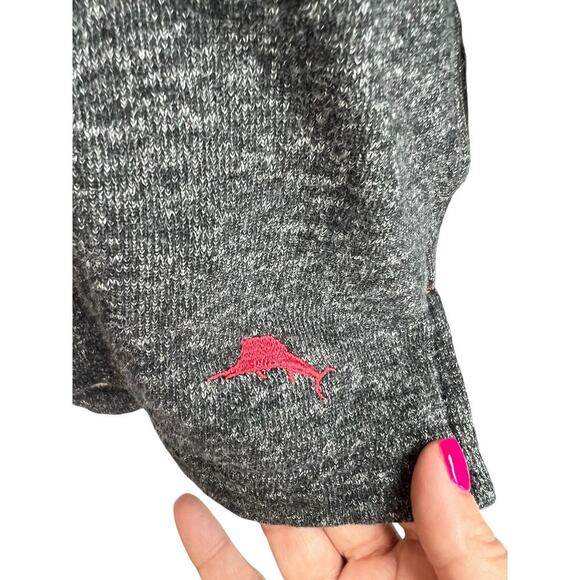 Tommy Bahama Men's Sweater Large Long Sleeve Gray Fleece Lined - Picture 6 of 10
